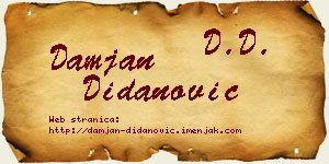 Damjan Didanović vizit kartica
